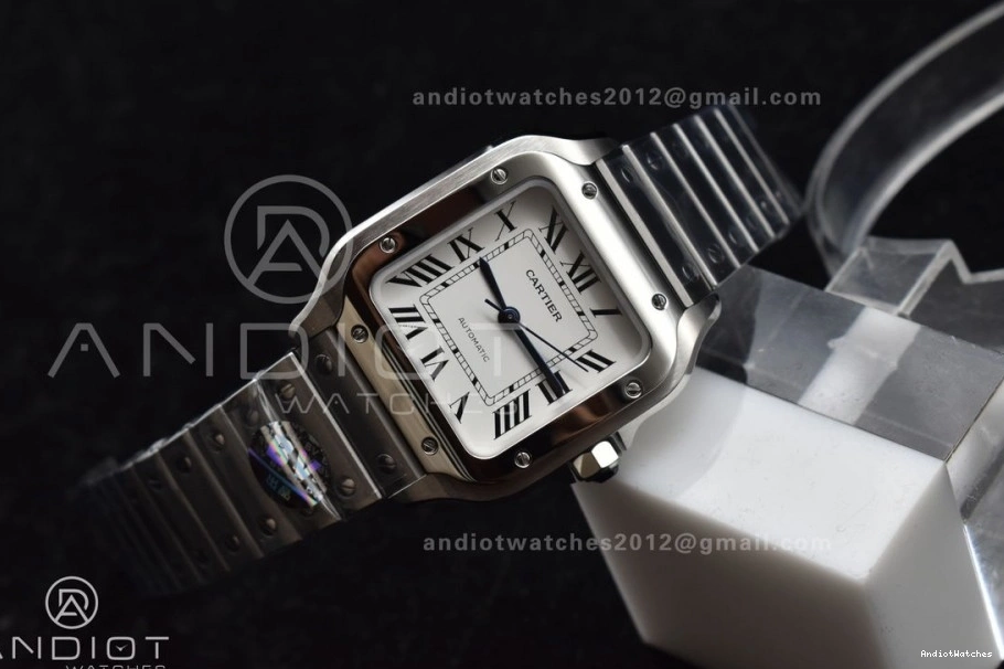 SS 1:1 1045 TopPick SS de 9015 Best Dial White Cartier on Edition Bracelet SmartLinks BVF Santos MIYOTA 35mm V 0926